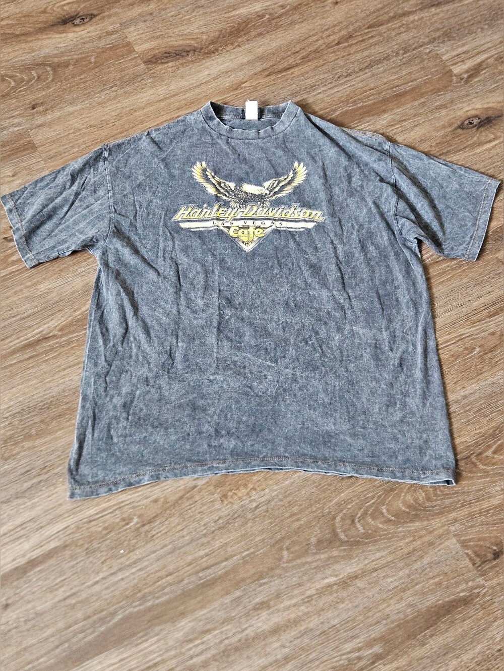 Harley-Davidson Cafe Vintage Grey Acid Washed Shirt Size XXL